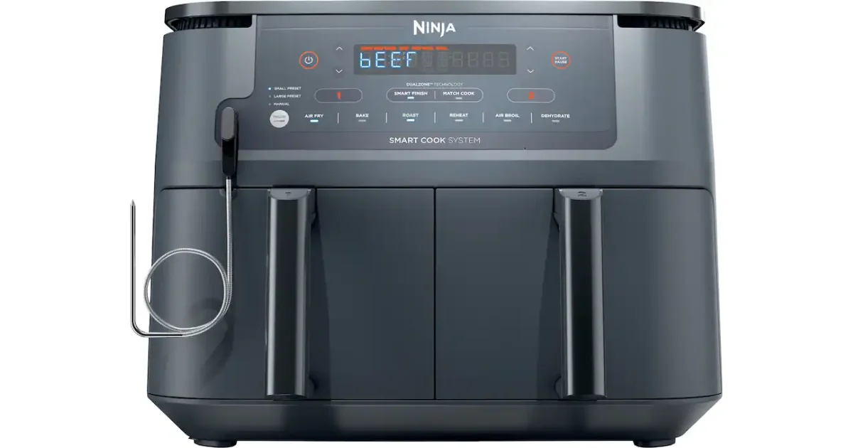 Ninja Foodi 6-in-1 10qt. XL 2Basket Air Fryer with DualZone Technology & Smart Cook System - Cyberspace