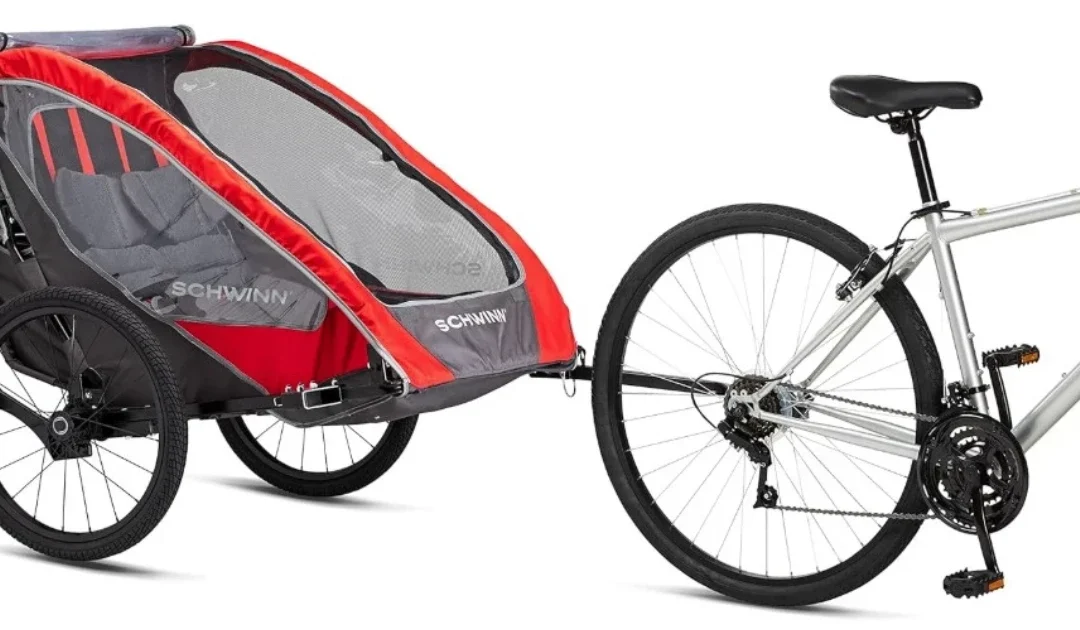 Schwinn Double Bike Trailer SOLO $99.99 (Reg. $200) | Se Convierte Fácilmente en un Cochecito