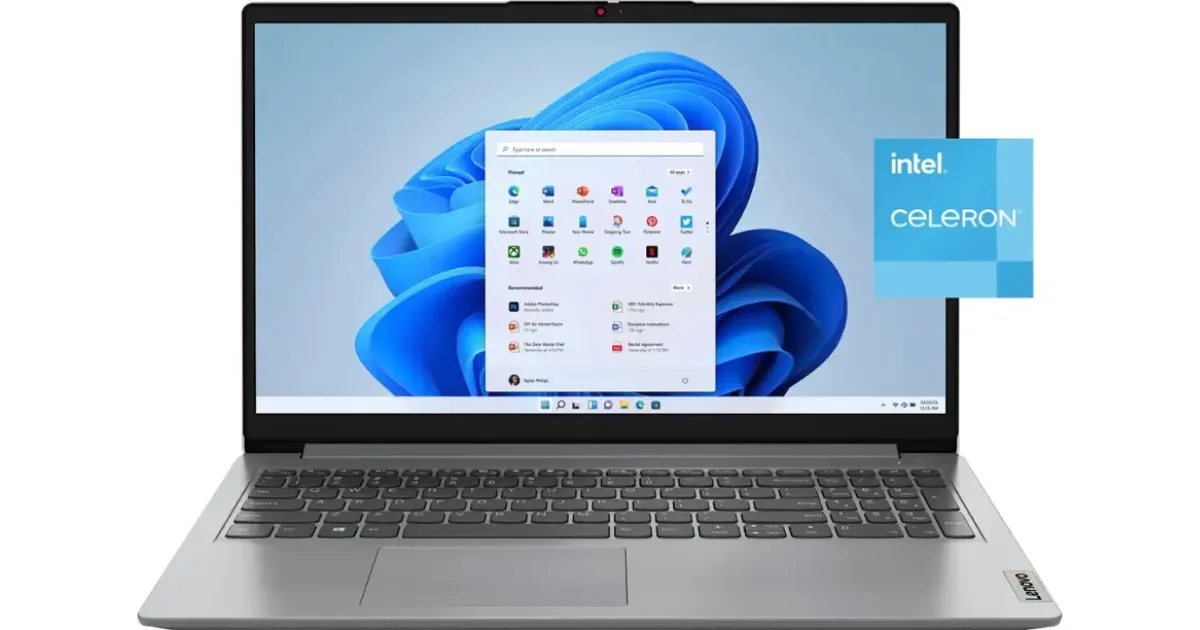 Lenovo Ideapad 1 HD Laptop 15.6-In - Cloud Grey