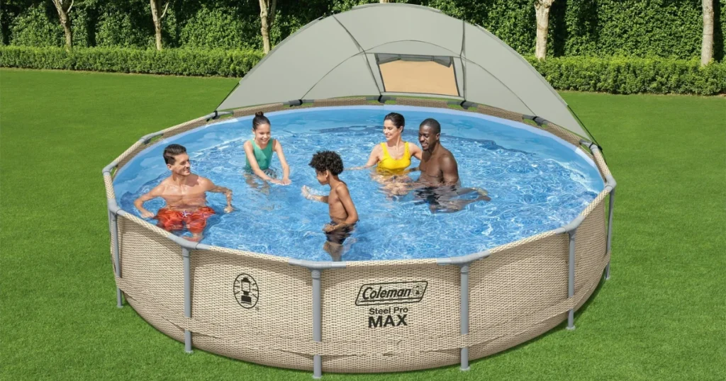 Piscina Coleman con Estructura de Metal y Canopy