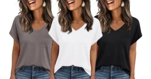 Camisas V-Neck Para Mujeres