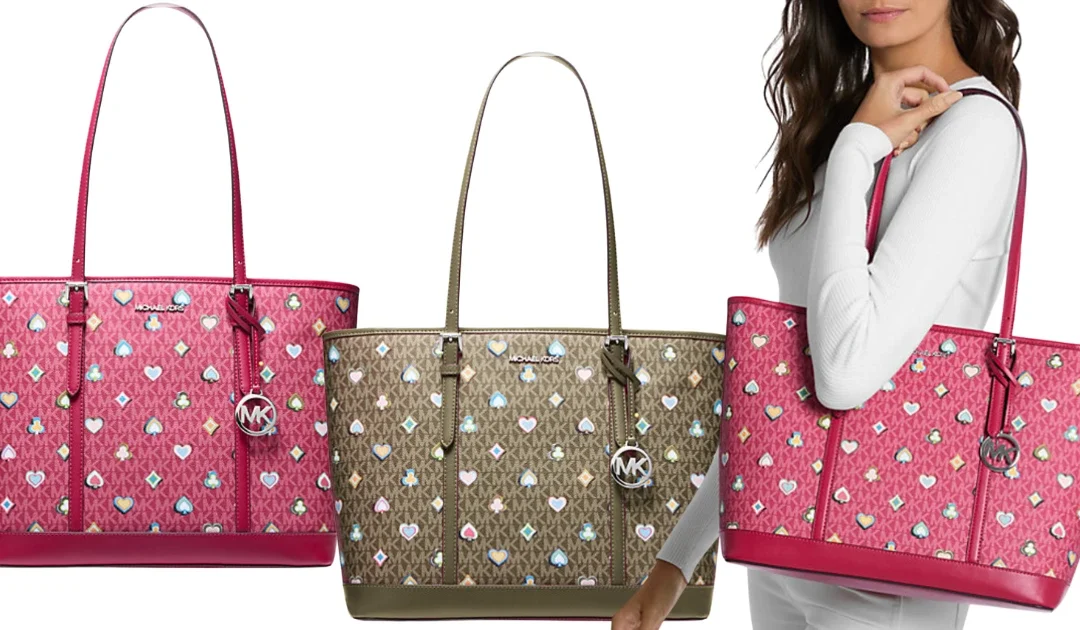 Michael Kors Jet Set Large Printed Tote Bag SOLO $71 (Reg $383)
