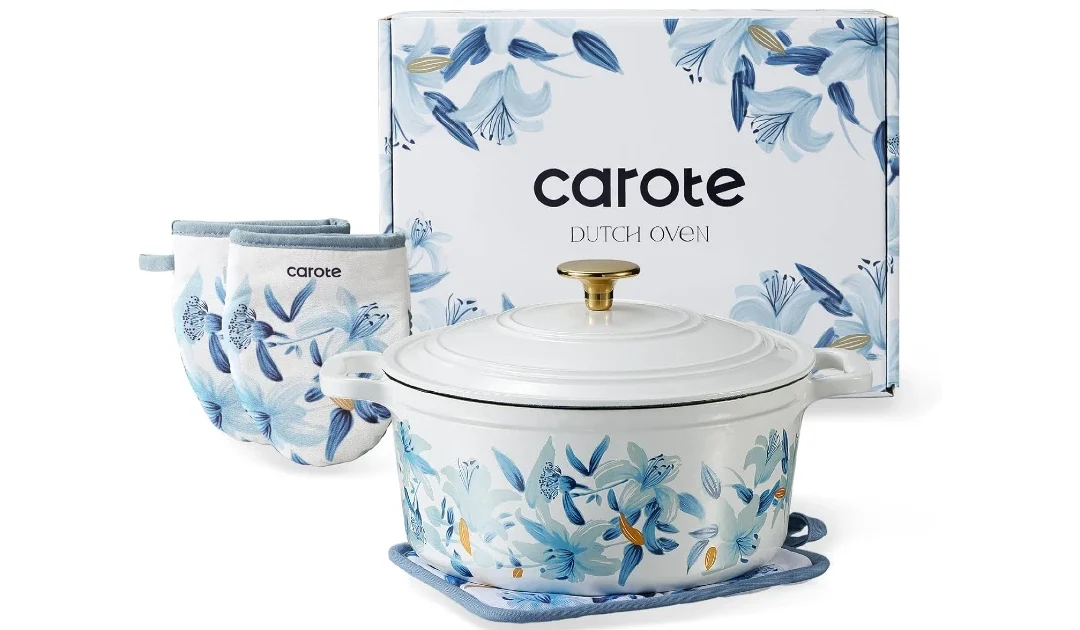 CAROTE Cast Iron Dutch Oven Pot SOLO $49.98 (Reg $130)