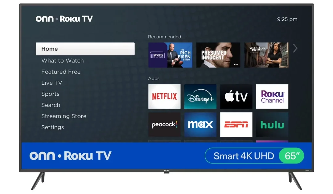 onn 65-In Class 4K UHD LED Roku Smart TV SOLO $278 en Walmart