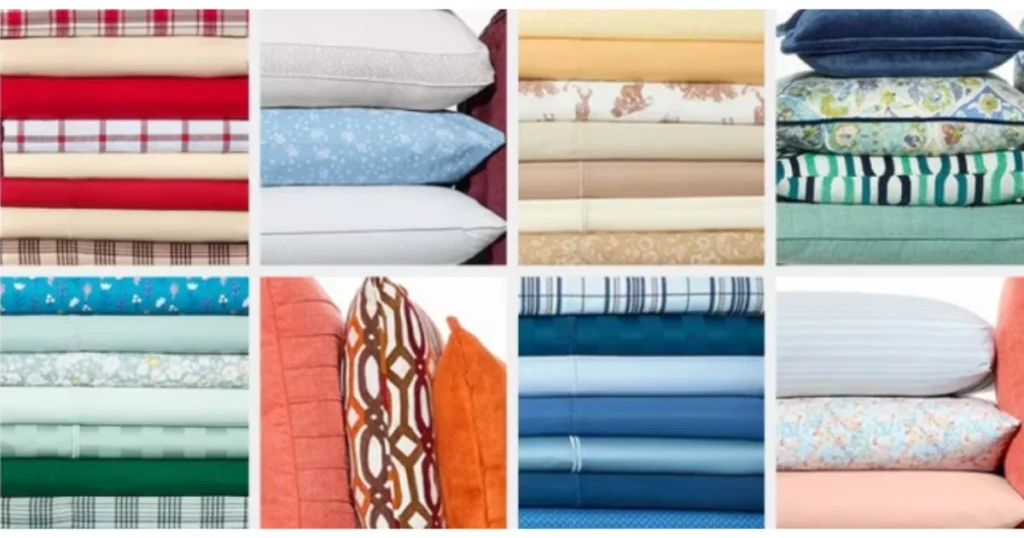 sábanas y almohadas