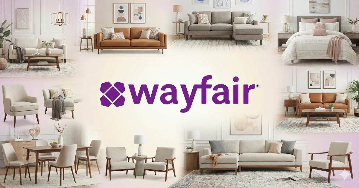 Banner de Wayfair para comprar Online!