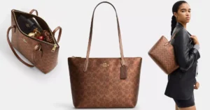 Cartera Coach Outlet Fiona Zip In Signature Canvas