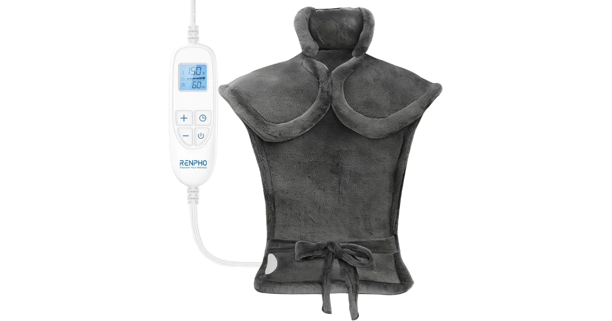 RENPHO Electric Heating Pad para espalda, cuello y hombros