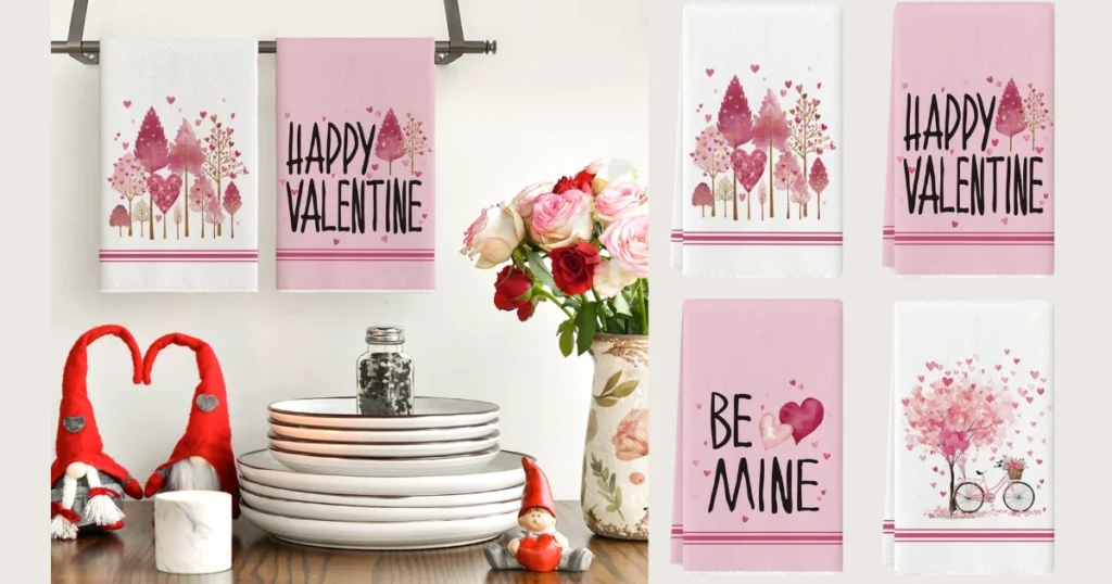 Set de toallas para la cocina San Valentin