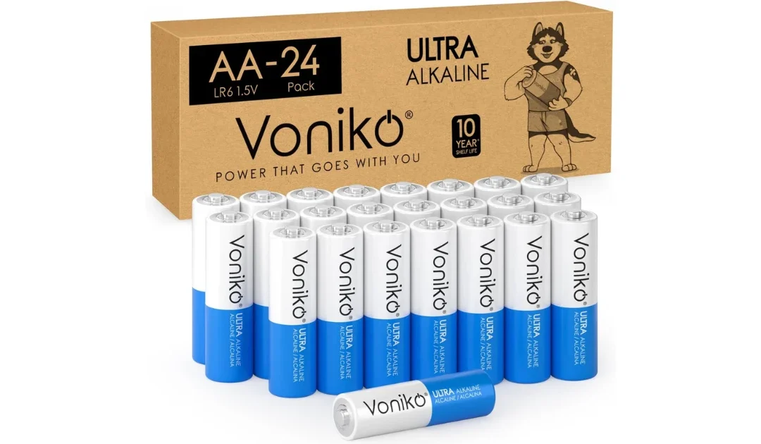 24-Pack de Baterias Voniko AA SOLO $8.99 (Reg $15)