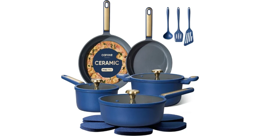 CAROTE Ceramic Cookware Set 16-Piezas en Amazon