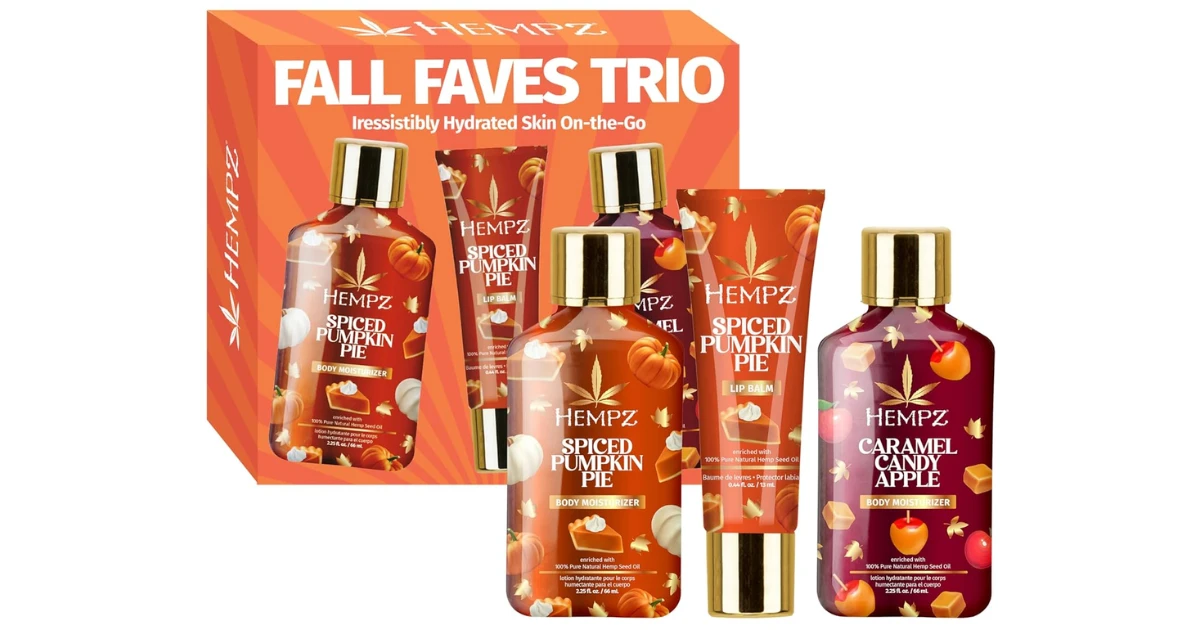 Hempz Fall Faves Trio Lotion & Lip Balm Set