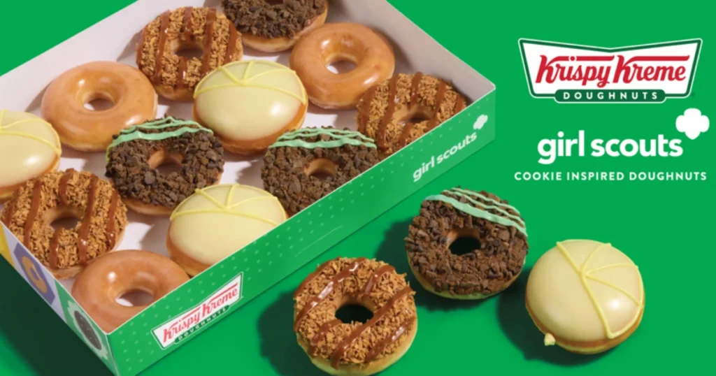Donas de Krispy Kreme Inspiradas en Galletas Girl Scouts