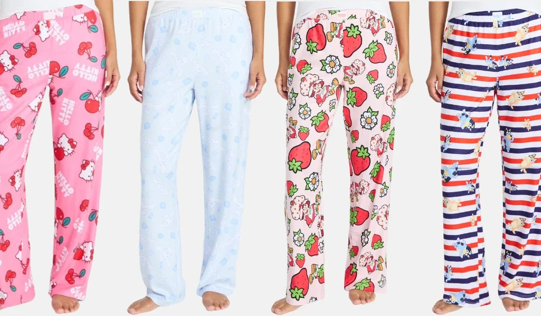 Pantalones de Dormir Para Mujer con Diseños de Personajes y Bolsillos a SOLO $5 en Walmart (Reg $13)