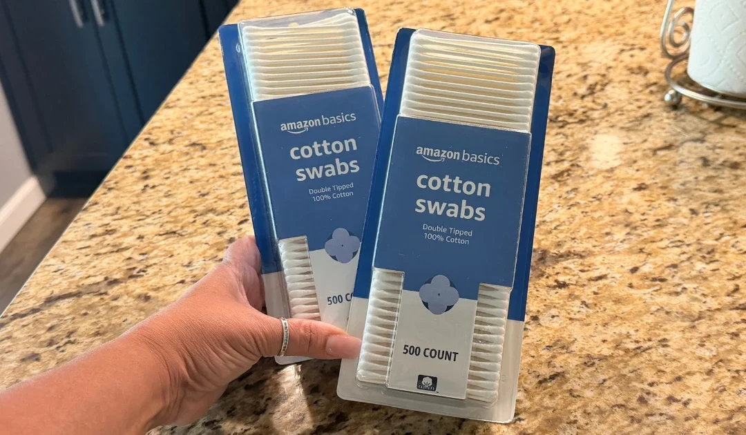 Paquete de 4 Cajas de Palitos de Algodón Amazon Basics a SOLO $7.20: ¡Sale a $1.80 Por Caja!