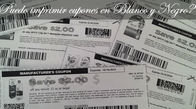 Puedo imprimir cupones en Blanco y negro